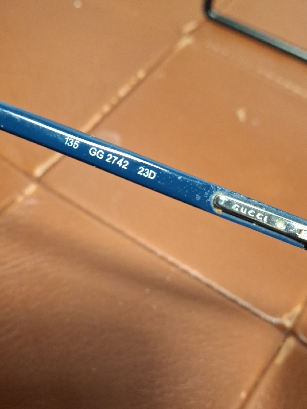 Gucci Blue and Tan Metal-Trim Eyewear - Picture 6 of 8